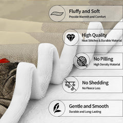Close up view of blanket edge hem detailing plush material texture
