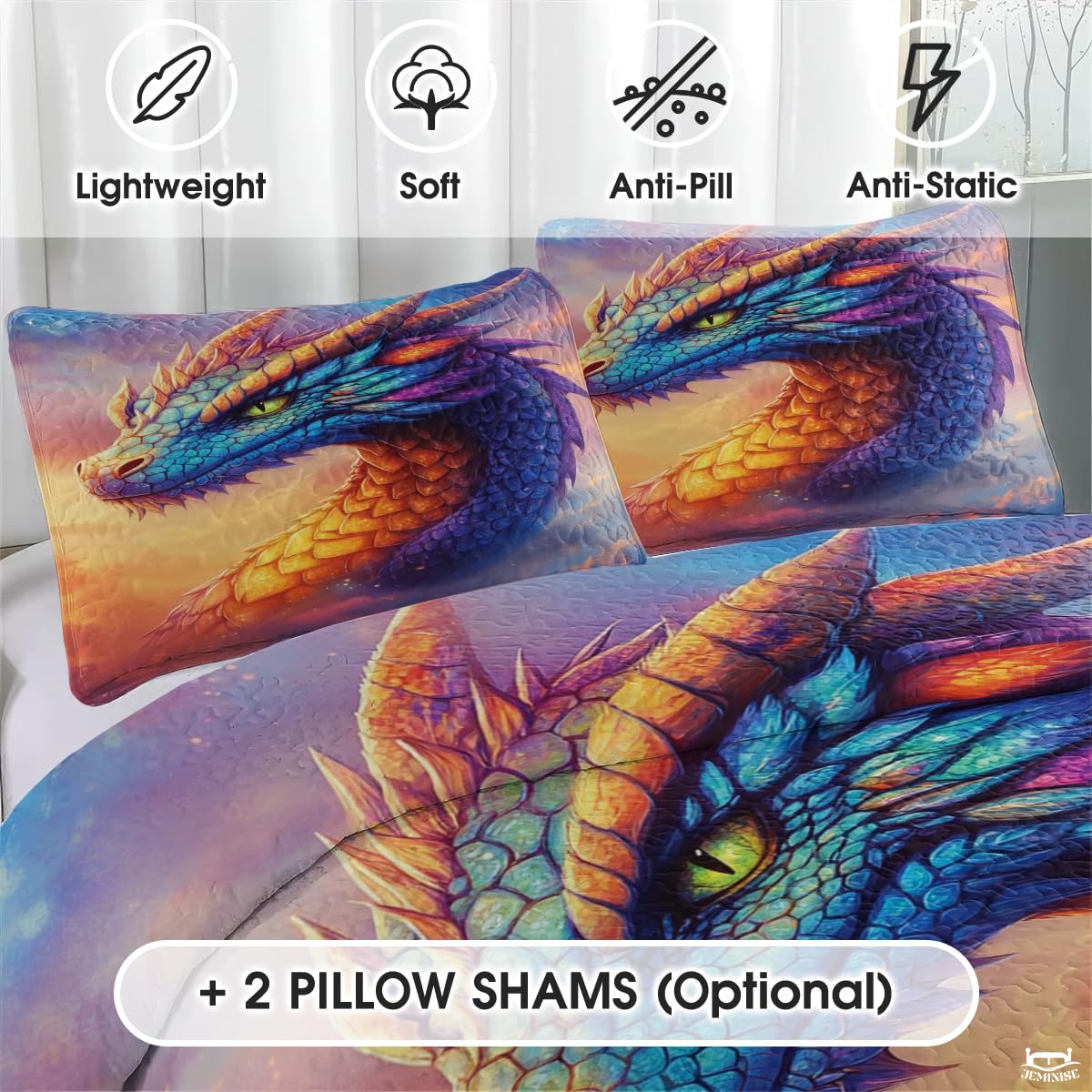 Fantasy Art Fantasy Dragon Comforter Set with Dragon Scales And Bedroom Setting