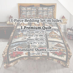 Full bedroom display of gingerbread snowman bedding styled with seasonal holiday room decor accents