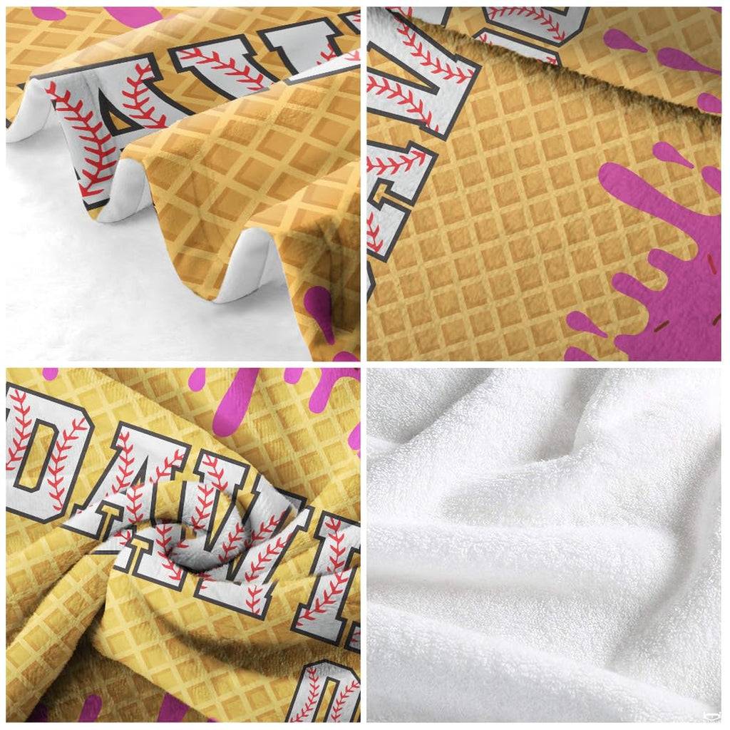 Stylized room scene highlighting sweet treat bedding against coordinating pastel accents.