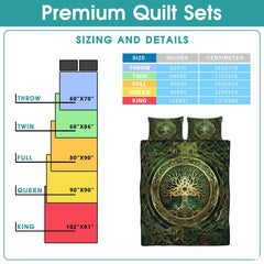 Personalized Celtic Tree of Life Yggdrasil Quilt Sets