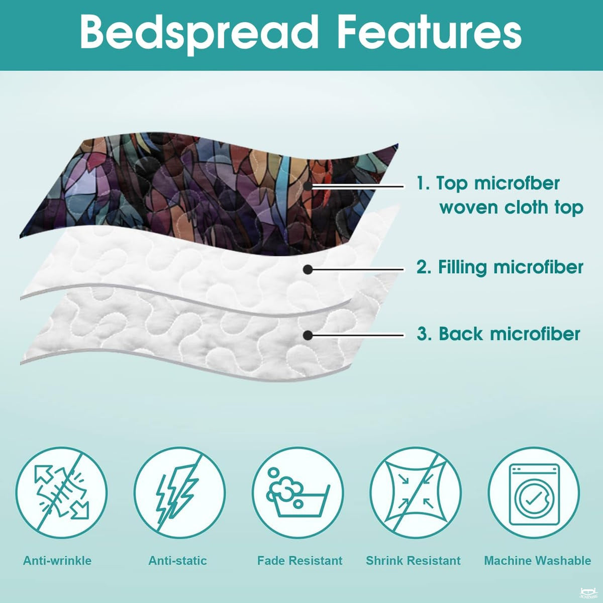 Detailed view of pillow shams and bedding border on twilight pine Bigfoot bedding in a mountain home