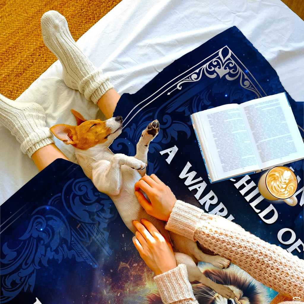 Alternative room styling perspective of celestial knight blanket
