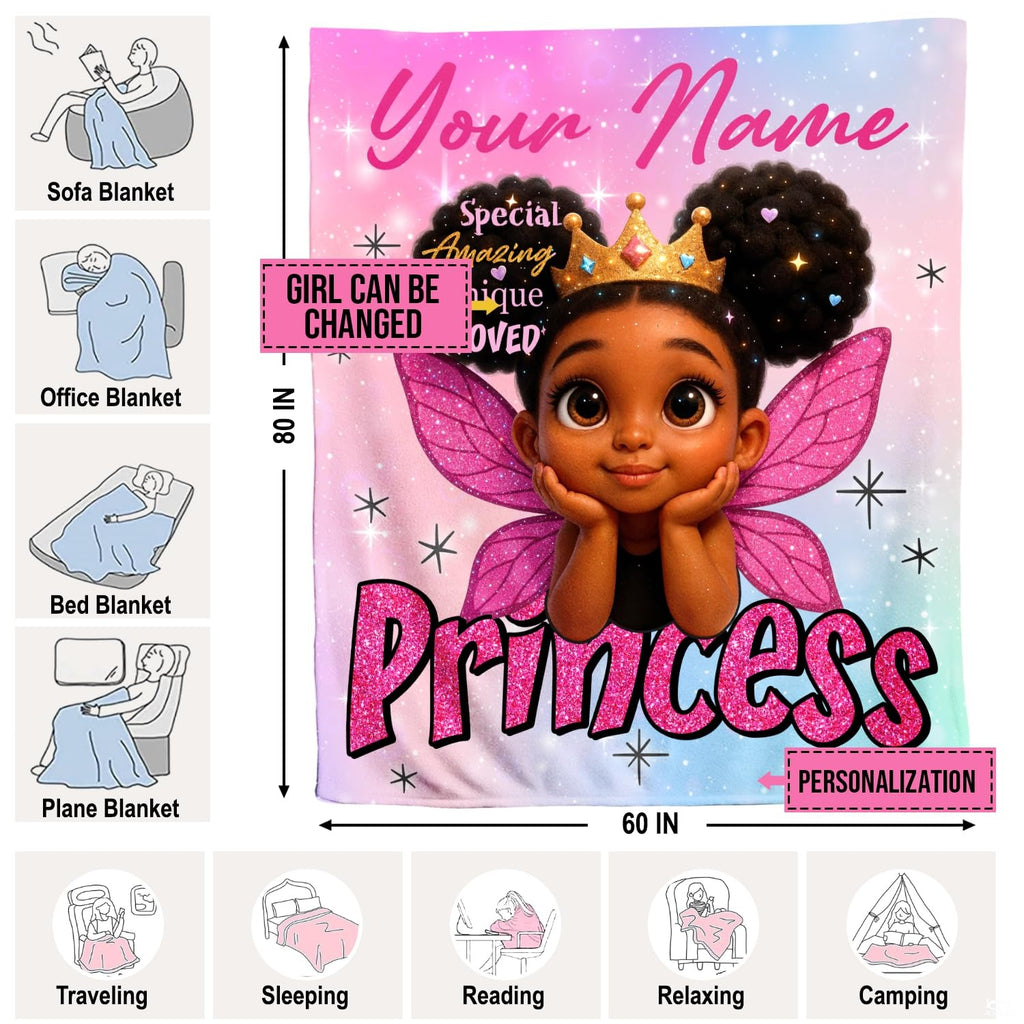 Magical pastel pink to blue starry gradient backdrop on fairy themed bedding artwork.