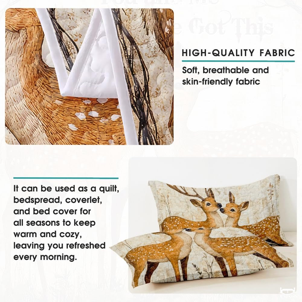 Personalized Wildlife Deer Comforter with Buck