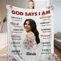 Custom Bible Verse Photo Blanket – Personalized Christian Gift for Her
