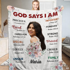 Custom Bible Verse Photo Blanket – Personalized Christian Gift for Her