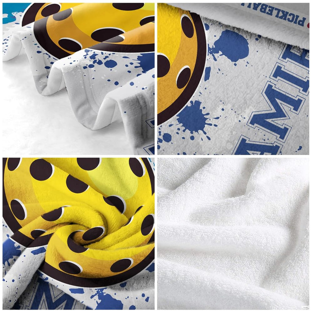 Overhead perspective of thematic accent sports bedding set displaying clean athletic border bands.
