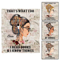 Jeminise Customized Reading Blanket for Book Lovers, Personalized Daughter Gift