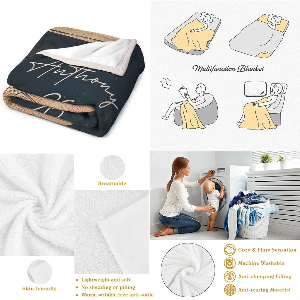 Basketball shoes blanket fabric care panel