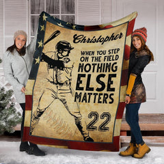 Custom Name Catcher Batter Baseball Baseball Throw, Baseball Blanket Gift Baseball Bedding Gift for Adult, Christmas New Years Gift for Baseball Player, Pitcher Gift (Baseball Design 10)