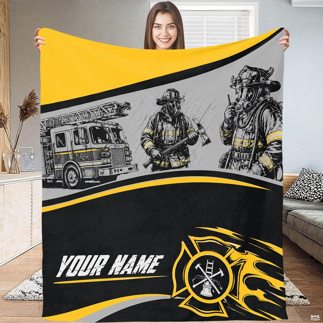 Close-up perspective of aerial ladder truck and responder line art sketches on Blanket.