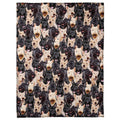 Scottish Terrier dog breed blanket featuring an all-over photo collage.