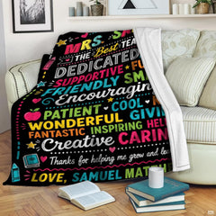 Detail of vibrant watercolor paint palette and pencil doodle bedding print.