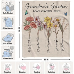 Close look at nature-themed line artwork featuring pastel blossoms against an ivory backdrop.