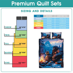 Personalized Bigfoot by Campfire Bedding Quilt Sets