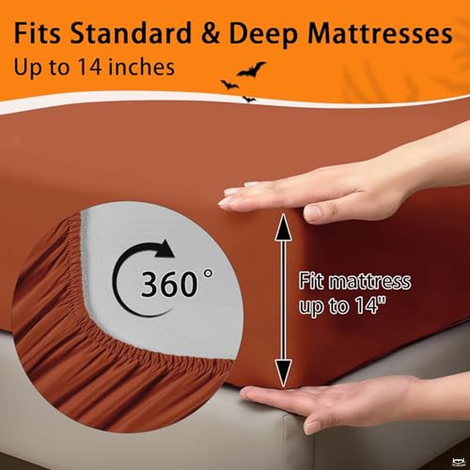 Pamnest Twin Halloween Comforter Set with Sheets, 5 Pieces Mystic Bedding