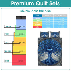 Custom Celtic Tree of Life Quilt Set with Fantasy Central Eye Artwork