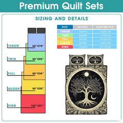 Personalized Vintage Yggdrasil Tree of Life Quilt Sets