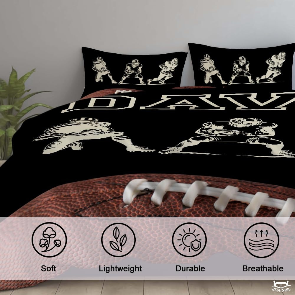 Custom Football Players and Large Football Close Comforter