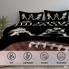 Custom Football Players and Large Football Close Comforter