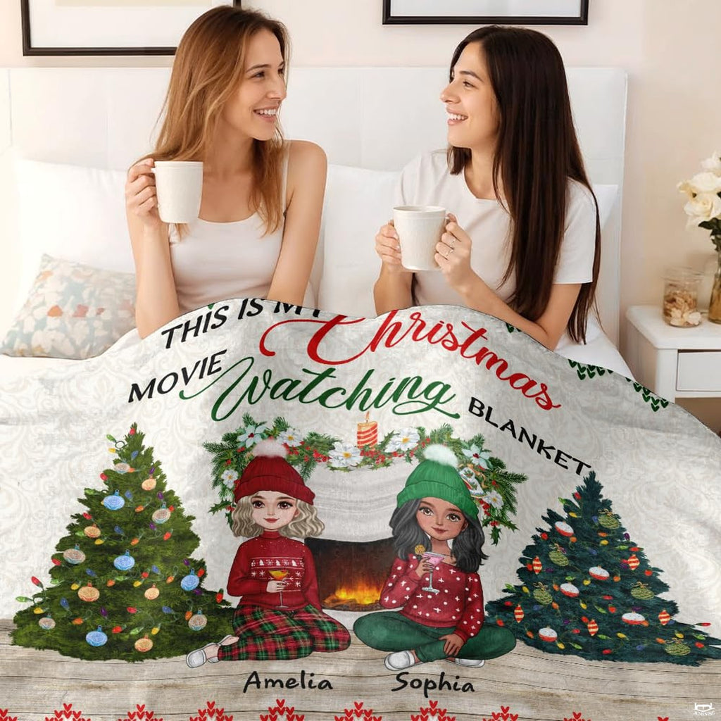 Seasonal hearthside print displayed indoors during casual morning relaxation.