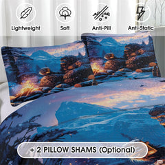 Personalized Bigfoot by Campfire Bedding Quilt Sets