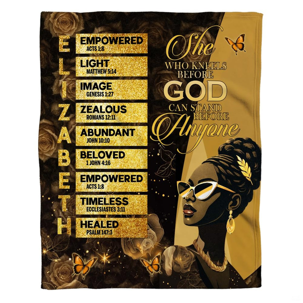 Lifestyle display of a person resting with the inspirational spiritual art throw blanket.