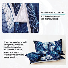 Dragon and fox moon artwork shown with a pale reverse side