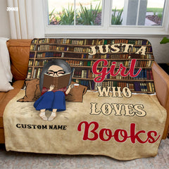 Jeminise Customized Reading Blanket for Book Lovers, Personalized Daughter Gift