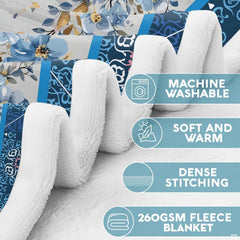 Detailed folded edge of butterfly textile beside circular claim icons
