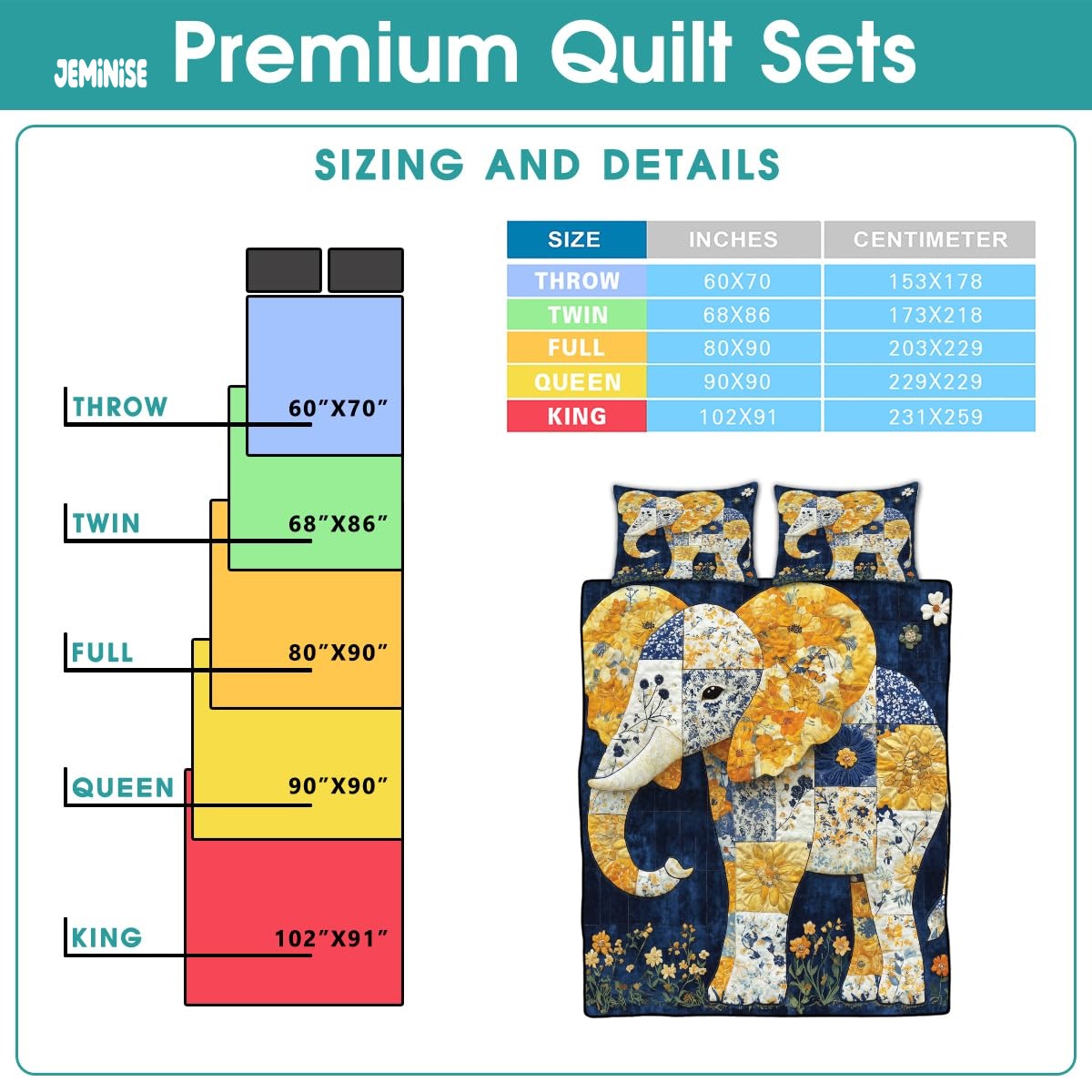 Jeminise Cat Farmhouse Quilt Set, Cozy Animal Bedding