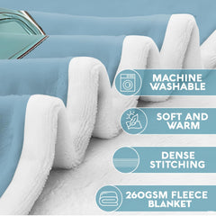 Resting nurse duck throw blanket view 2 styled on living room couch in modern home