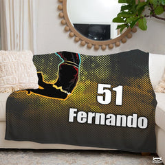 Personalized Basketball Player Blanket with Name and Number