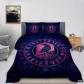 Norse Mythology Raven Centered Within Runic Circle Comforter