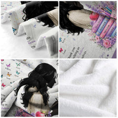 Vibrant butterflies and watercolor floral blossoms accenting this artistic bedding set.