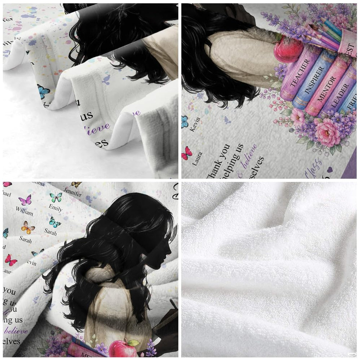 Vibrant butterflies and watercolor floral blossoms accenting this artistic bedding set.