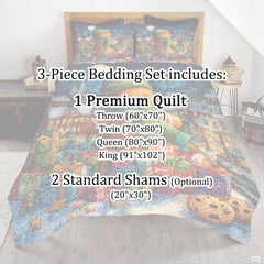 Christmas Bedding Quilt – Soft Microfiber Holiday Bedspread, Lightweight Winter Bedding, Cozy Xmas Quilts for Couch, Bedroom & Seasonal Home Decorations (Christmas Quilt-DS09)