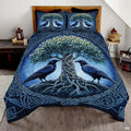 Personalized Yggdrasil Tree of Life with Ravens Quilt Sets