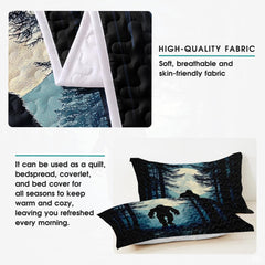 Personalized Bigfoot by Campfire Bedding Quilt Sets