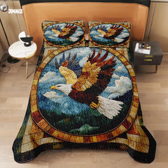 Jeminise Cat Farmhouse Quilt Set, Cozy Animal Bedding