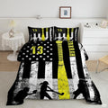Softball Lover Comforter Set – Teal & Yellow Ball Sports Theme Bedding for Girls, Women and Teens, Soft Cozy Decorative Bedroom Set in Twin, Queen, King