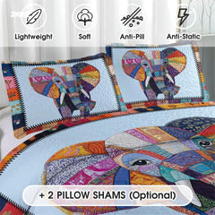 Jeminise Cat Farmhouse Quilt Set, Cozy Animal Bedding