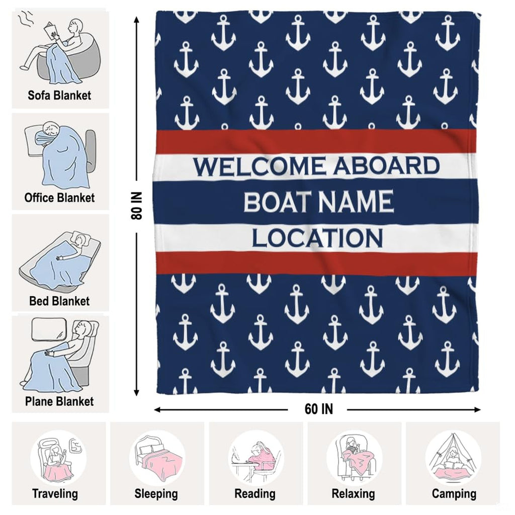 Side profile of nautical anchor bedding set decor creating a serene oceanic bedroom design.