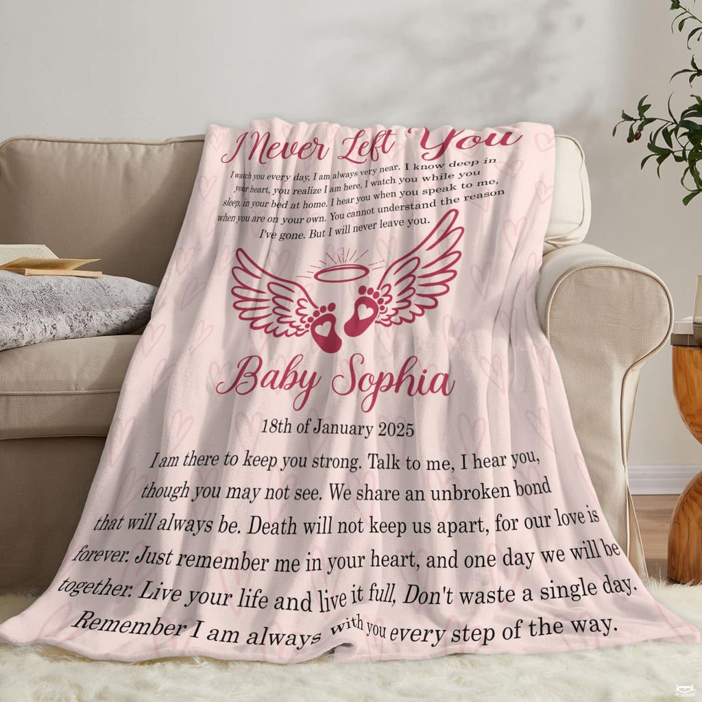 Close view of calligraphy, winged baby footprints, halo, and poem text