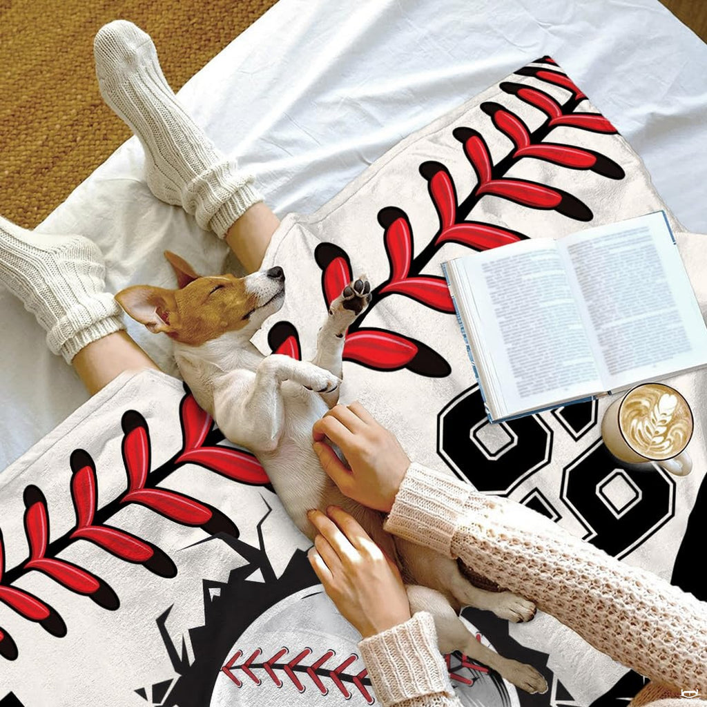 Baseball player silhouette with fractured ball and red lacing tracks, view 7.