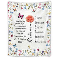 Wildflower butterfly floral blanket flat product mockup.