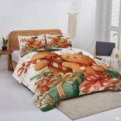 Christmas Bedding Quilt – Soft Microfiber Holiday Bedspread, Lightweight Winter Bedding, Cozy Xmas Quilts for Couch, Bedroom & Seasonal Home Decorations (Christmas Quilt-DS04)