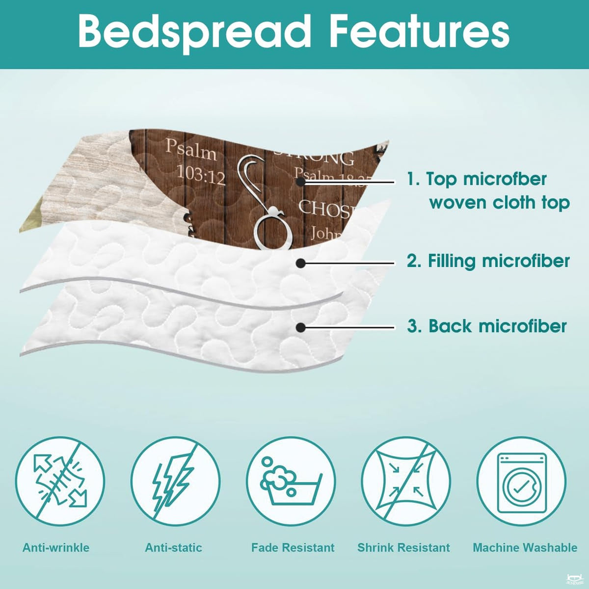 Decorative bedroom interior styled with rustic floral silhouette women bedding set