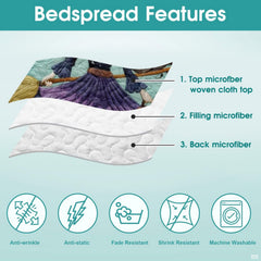Whimsical witch bedding construction infographic